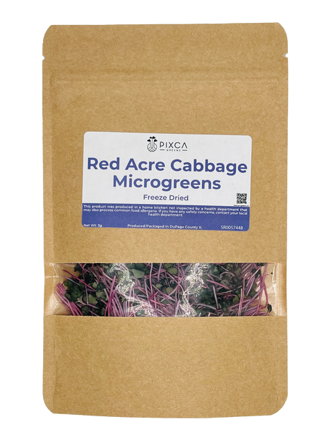 Freeze Dried Red Cabbage Microgreens - Pixca Greens